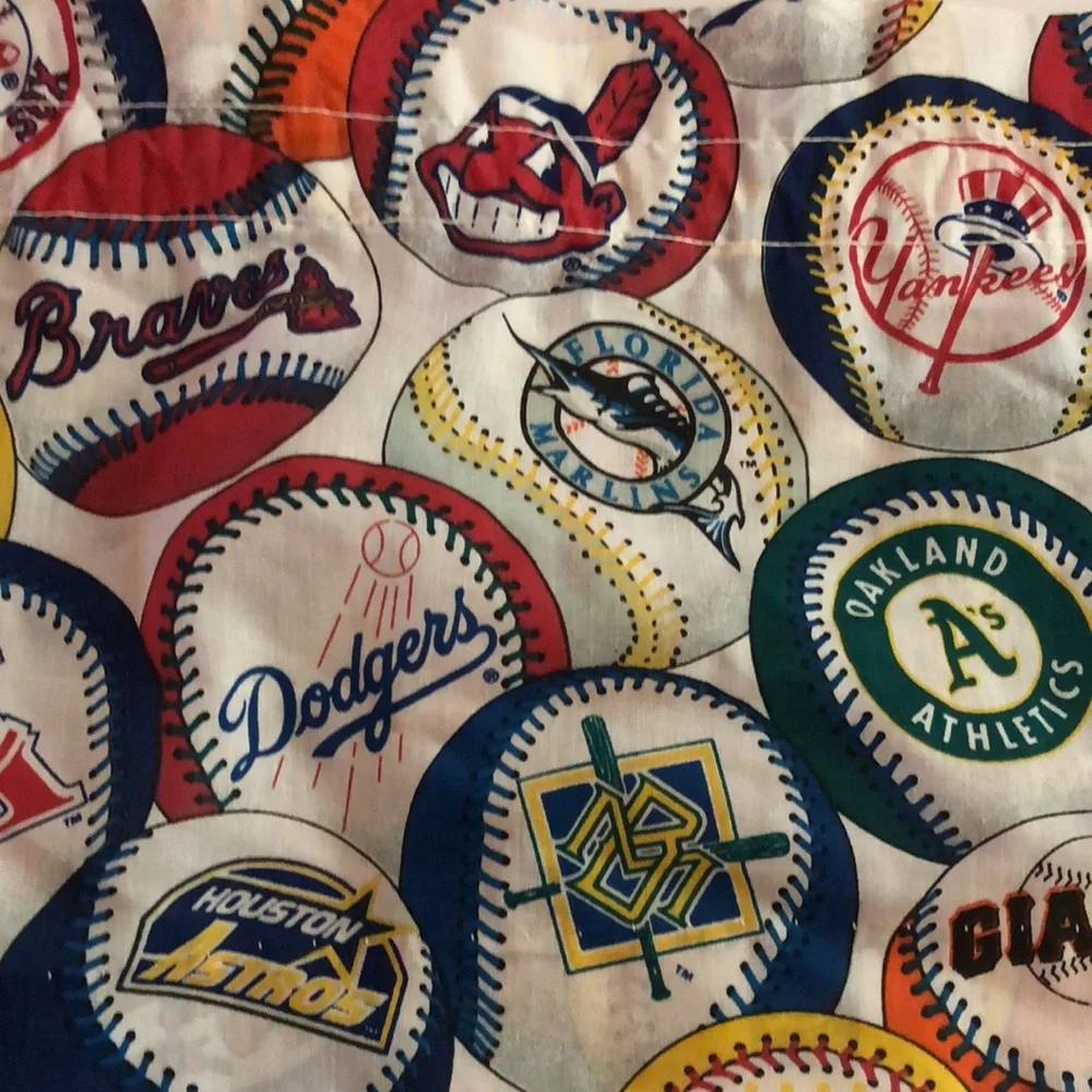 Baseball curtains MLB Decor Baseball Office Baseball Vintage MLB Logo VTG